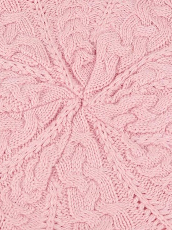 Women\'s Crochet Knitted Style Beanie Slouchy Hat Pink main image 6